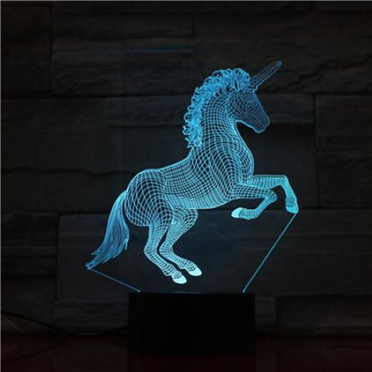 3D Light with Bluetooth Speaker - Unicorn